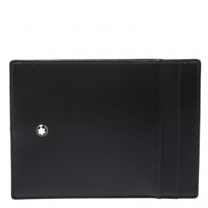 Pre Owned Montblanc Black Leather Sartorial Pocket 4cc with ID Card Holder