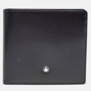 Montblanc Black Glossy Leather Meisterstück 4CC Bifold Wallet