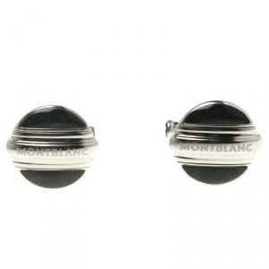 Pre Owned Montblanc Bicolor Lacquer Reversible Stainless Steel Heritage Cufflinks