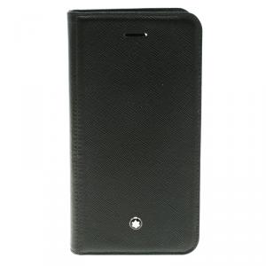 Montblanc Black Leather Iphone 7 Flip Case