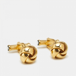 Montblanc Knot Gold Tone Cufflinks