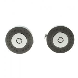 Montblanc Circular Disc Stainless Steel & Grey PVD Coated Cufflinks