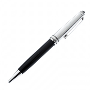 Pre Owned Montblanc Meisterstück Emirates Airline Foundation Black Resin Platinum Finish Ballpoint Pen