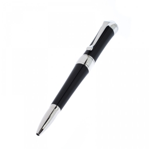 Pre Owned Montblanc Etoile Diamond Black Resin Platinum Finish Ballpoint Pen