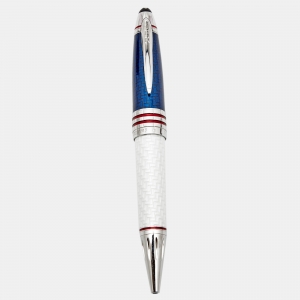 Pre Owned Montblanc John F. Kennedy Limited Edition 1917 Blue/White Lacquer Platinum Ballpoint Pen
