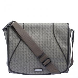 MontBlanc Beige Coated Canvas Messenger Bag