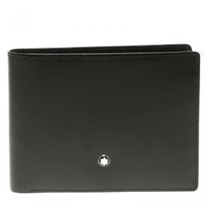 Pre Owned Montblanc Black Leather Meisterstuck Bifold Wallet