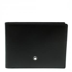 Pre Owned Montblanc Black Leather Miesterstuck Bifold Wallet
