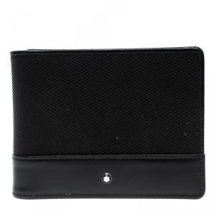 Montblanc Black Nylon Nightflight 4cc Money Clip Wallet