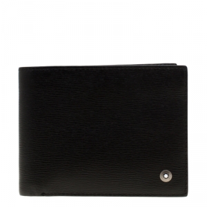 Pre Owned Montblanc Black Leather Bifold Wallet