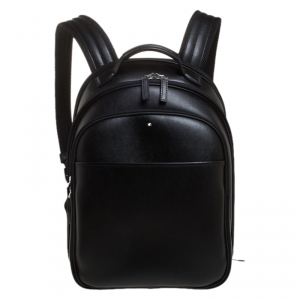 Montblanc Black Leather Small Sartorial Backpack 