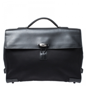 Montblanc Black Leather and Nylon Briefcase