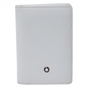 Montblanc White Leather Meisterstuck Card Holder