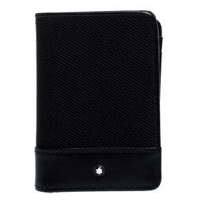 Montblanc Black Fabric and Leather Nightflight Cardholder