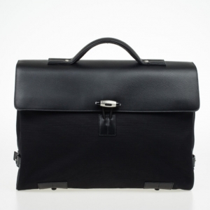 Pre Owned Montblanc Nightflight Double Gusset with Toggle Closure Briefcase