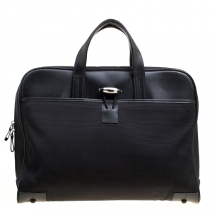 Montblanc Black Fabric and Leather Nightflight Document Bag