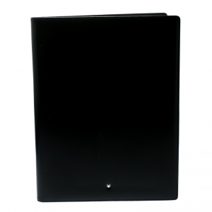 Pre Owned Montblanc Black Leather Notepad Portfolio Cover