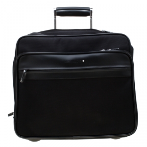 Montblanc Black Fabric and Leather Nightflight On Board Trolley