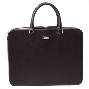 Montblanc Dark Brown Leather Briefcase 