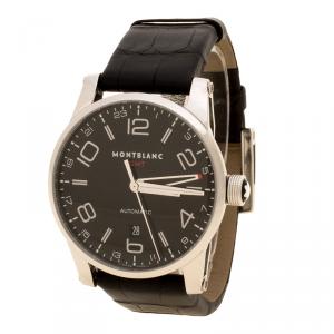 Montblanc Black Stainless Steel Timewalker GMT Automatic Men's Wristwatch 42MM