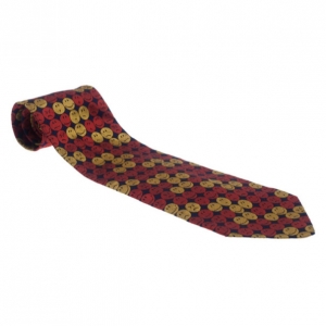 Moschino Red Smiley Face Silk Tie