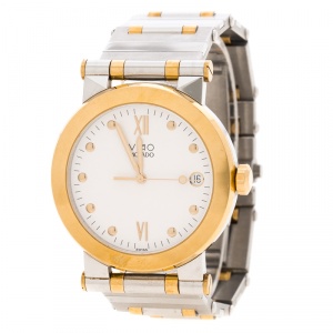 Movado White Two Tone Vizio Men’s Watch 35MM