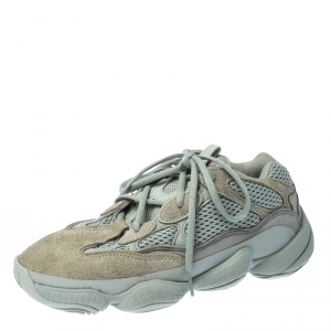 Pre Owned Yeezy x Adidas Salt Mesh And Suede 500 Sneakers Size 37.5