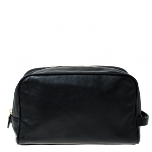 Mulberry Black Leather Wash Case