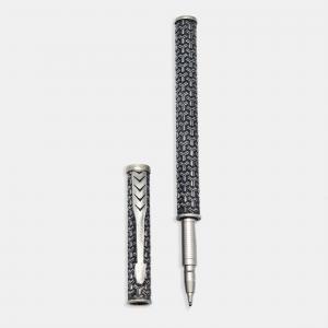 Pre Owned Silver 925 Blue Ballpoint Pen