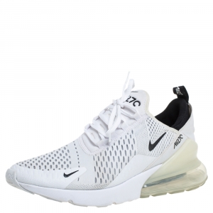 Nike Air Max 270 White Mesh And Fabric Low Top Sneakers Size 43
