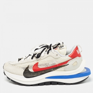 Nike x Sacai Multicolor Mesh and Suede Vaporwaffle Sneakers Size 40.5