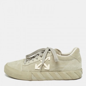 Off-White Grey Suede Vulcanized Low Sneakers Size 41