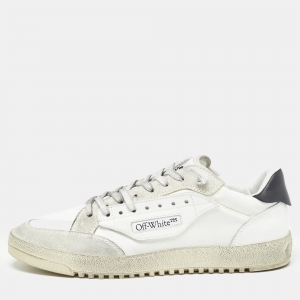 Off-White White Canvas and Suede 5.0 Sneakers Size 44