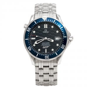 Omega Blue Stainless Steel Seamaster Professional Chronometer 40 Years Of James Bond 007 Limited Series 25378000 Men's Wristwatch 41.50 mm