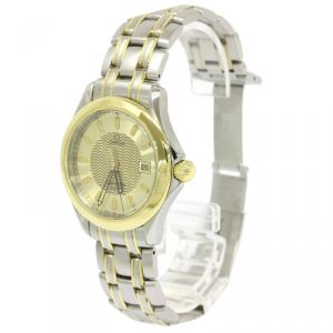 Omega Champagne 18K Yellow Gold and Stainless Steel Seamaster Men's Wristwatch 36MM