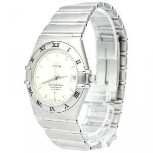 Omega Silver Stainless Steel Constellation Men's Wristwatch 36MM
