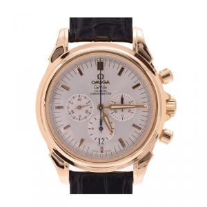 Omega Silver 18K Yellow Gold De Ville Co-Axial Men's Wristwatch 40MM