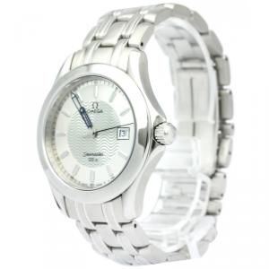 Omega Silver Stainless Steel Seamaster Men's Wristwatch 36MM