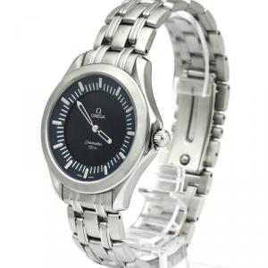 Omega Blue Stainless Steel Seamaster Multifunction Men's Wristwatch 39MM