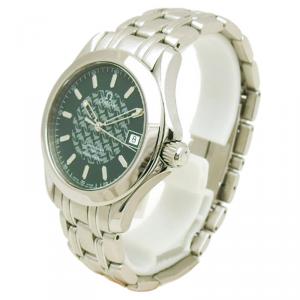 Omega Green Stainless Steel Seamaster Men's Wristwatch 36MM