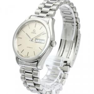 Omega Silver Stainless Steel Classic Men's Wristwatch 35MM