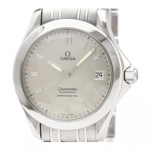 Omega Silver Stainless Steel Seamaster Chronometer 2501.33 Men's Wristwatch 36MM