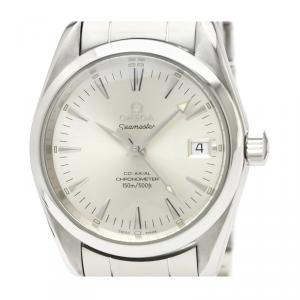 Omega Silver Stainless Steel Seamaster Aqua Terra Chronometer 2504.30 Men's Wristwatch 36MM