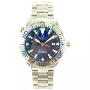 Omega Blue Stainless Steel Seamaster Professional 2265.80 Men's Wristwatch 41MM