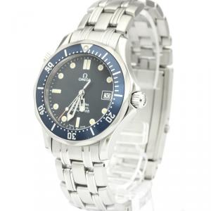 Omega Black Stainless Steel Seamaster Professional 300M 2561.80 Men's Wriswatch 36 MM