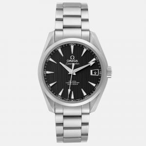 Omega Black Stainless Steel Seamaster Aqua Terra 231.10.39.21.01.002 Automatic Men's Wristwatch 38.5 mm