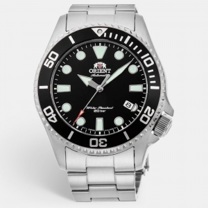 Pre Owned Orient Triton RA-AC0K01B10B Black Dial Stainless Steel Men's Wristwatch 43 mm