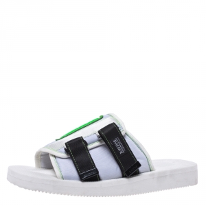 Palm Angels White Fabric Suicoke Flat Sandals Size 42