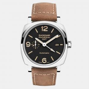 Panerai Black Stainless Steel Radiomir PAM00657 Automatic Men's Wristwatch 45 mm