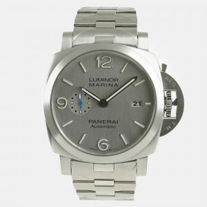 Panerai Silver Stainless Steel Luminor PAM00978 Automatic Men's Wristwatch 44 mm